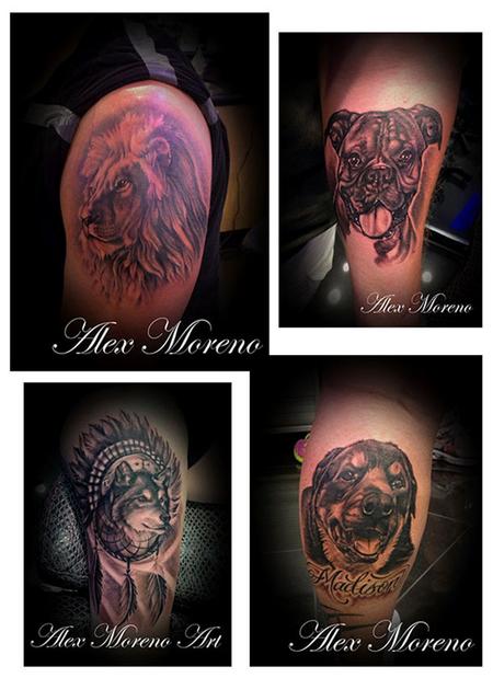 Tattoos - Black and Grey Wildlife Portraits 2 - 108127